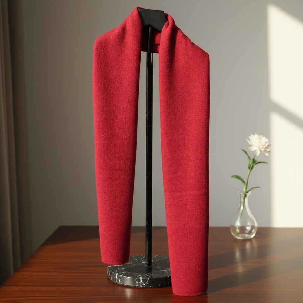 Slipintosoft Womans One Size 11 x 57  100% Cashmere Scarf Red